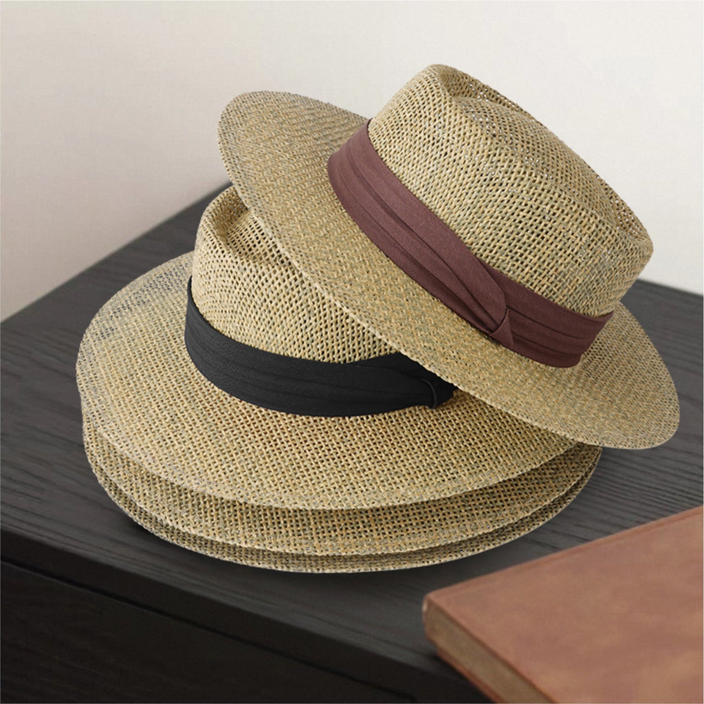 Flat-Top Straw Hat